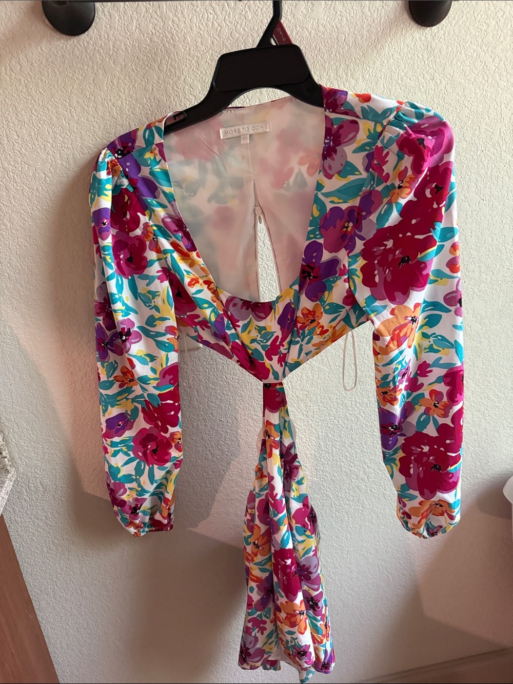 More to come floral open back / stomach dress